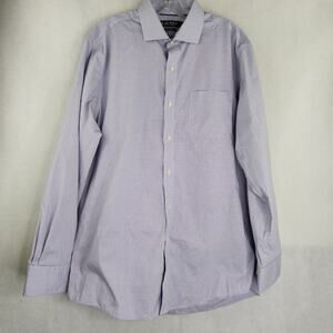 Ralph Lauren Black Label Dress Shirt Mens 16.5 34/35 Slim Fit Button Up Check